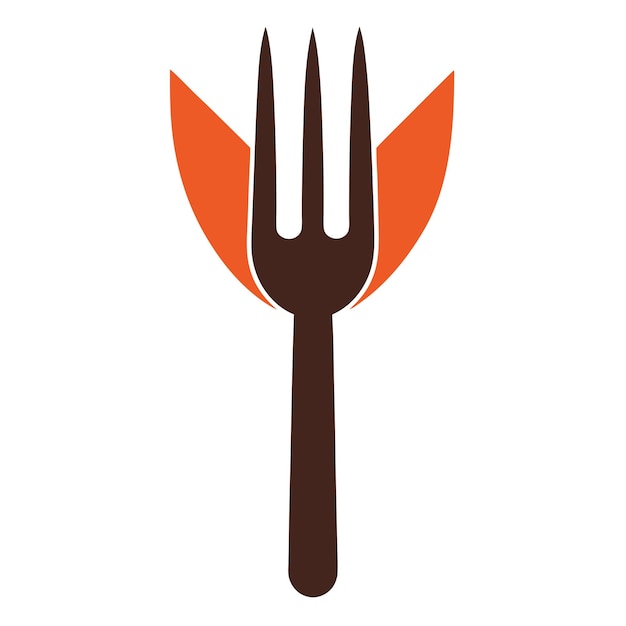 diseño del logotipo del tenedor de alimentos vector Ilustración del icono