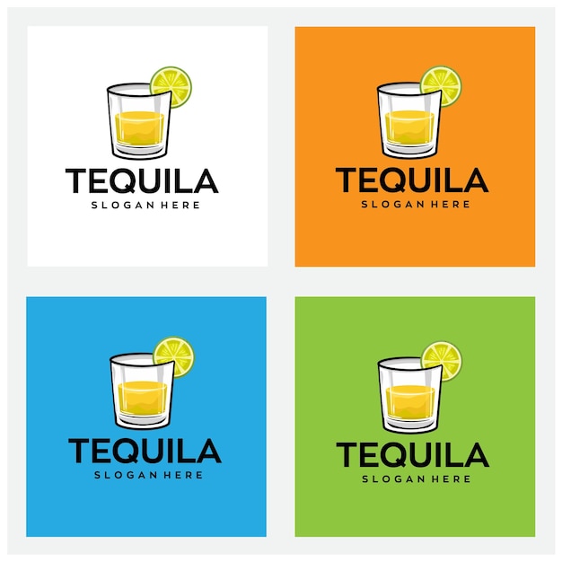 Diseño de logotipo de tequila con archivo vectorial editable