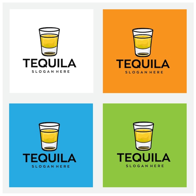 Diseño de logotipo de tequila con archivo vectorial editable