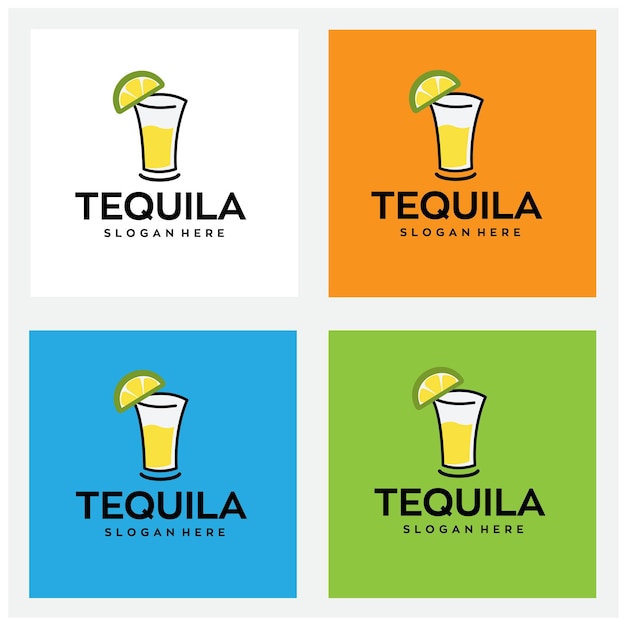 diseño de logotipo de tequila con archivo vectorial editable