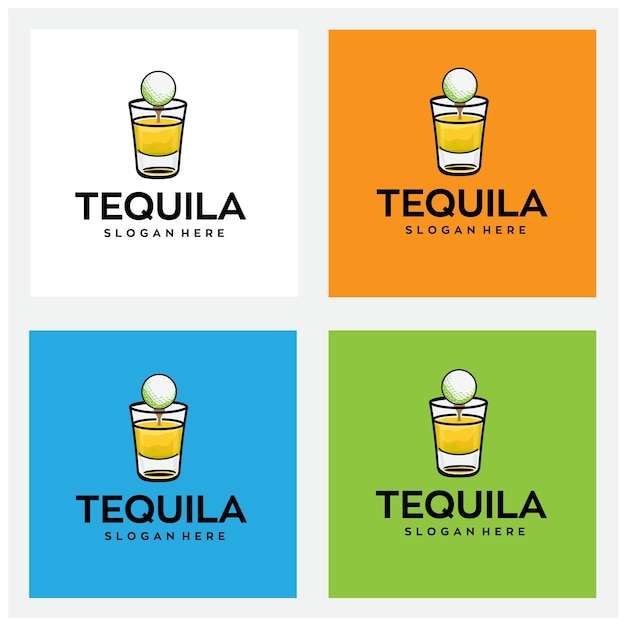 diseño de logotipo de tequila con archivo vectorial editable