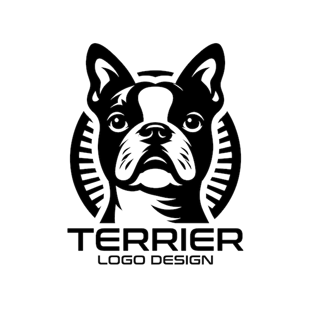 Diseño del logotipo de Terrier Vector