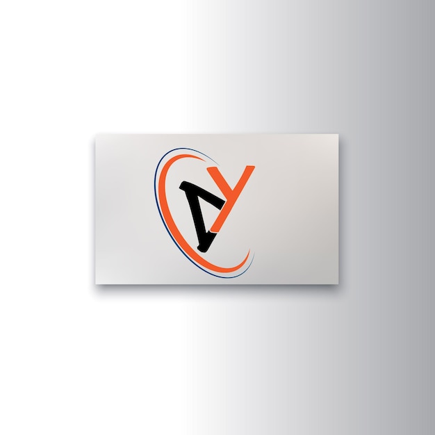 Diseño de logotipo de texto simple DY