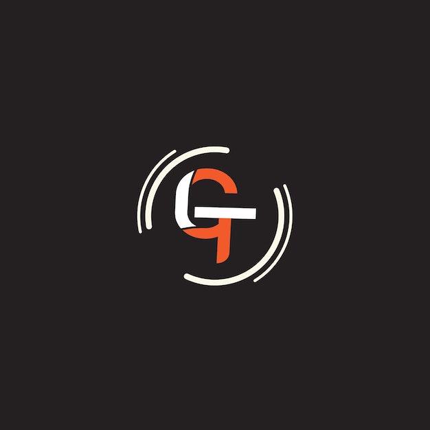 Diseño de logotipo de texto simple GT