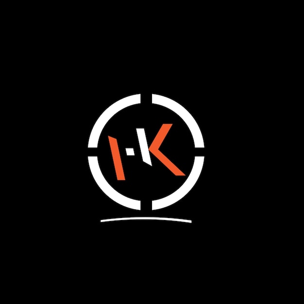 Diseño de logotipo de texto simple Hk