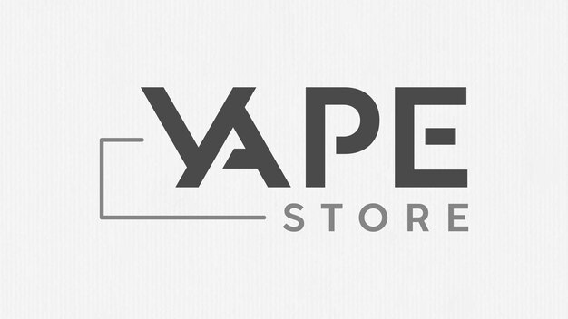 Diseño de logotipo de texto de tienda vape