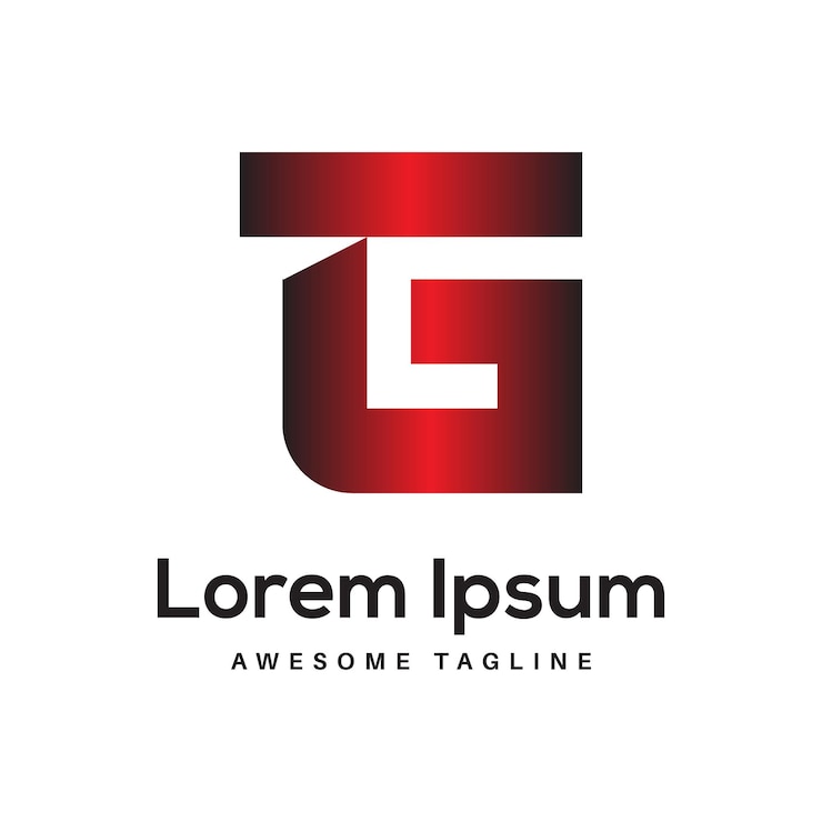 Vector diseño del logotipo de tg latter