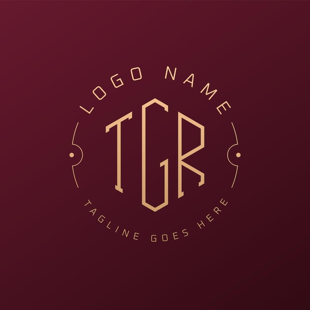 Diseño de logotipo de TGR de lujo Letra elegante TGR Monograma Logotipo minimalista Poligono TGR Template de diseño de logotipo