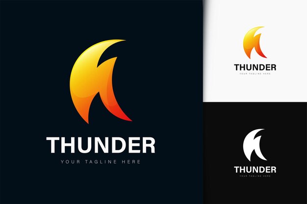 Diseño de logotipo thunder flash