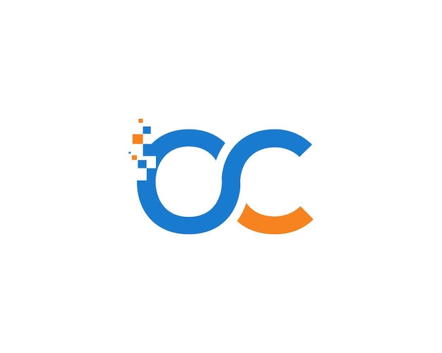 Diseño de logotipo de TI de tecnología digital de tecnología OC o CC creativa inicial para su negocio