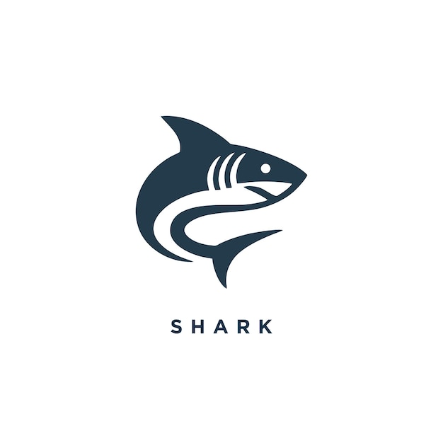 el diseño del logotipo del tiburón concepto de la plantilla del símbolo del icono