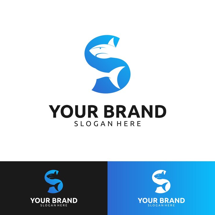 DISEÑO DE LOGOTIPO DE TIBURÓN CON LETRA S