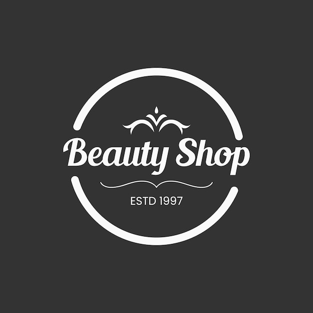 Diseño del logotipo de la tienda de belleza vintage