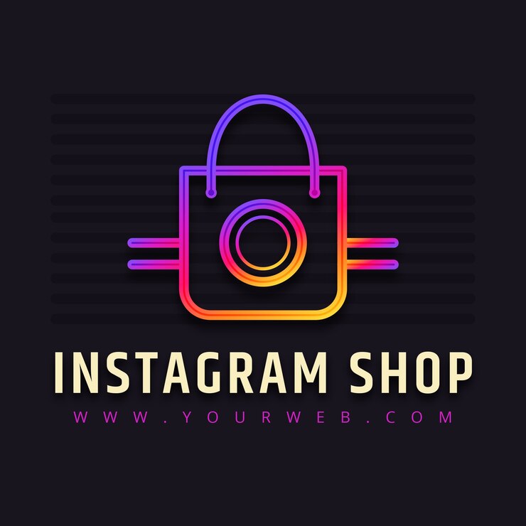 Vector diseño de logotipo de tienda de instagram degradado