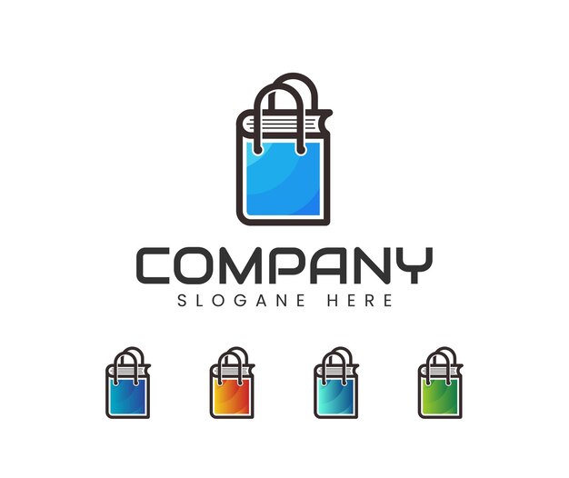 Diseño de logotipo de la tienda de libros