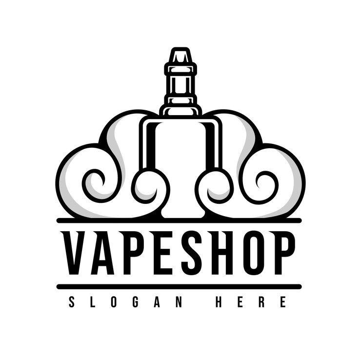 diseño del logotipo de la tienda de vape de cigarrillos electrónicos