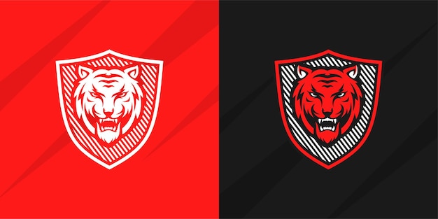 Diseño de logotipo de tigre aislado vector premium