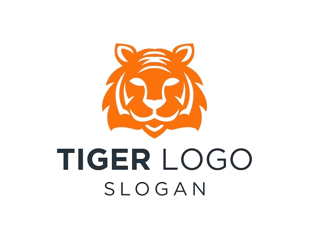 Diseño del logotipo del tigre creado utilizando la aplicación Corel Draw 2018 con un fondo blanco