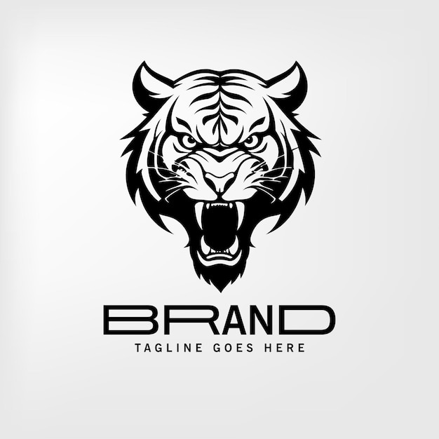 Diseño del logotipo del tigre vectorial