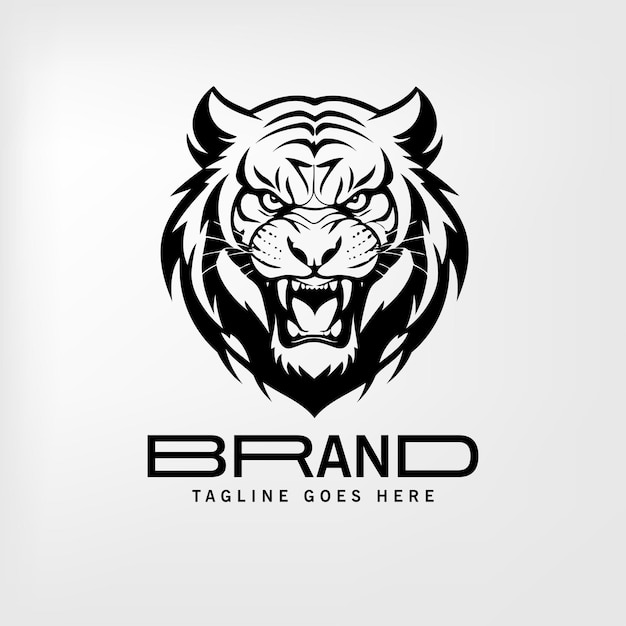 Diseño del logotipo del tigre vectorial