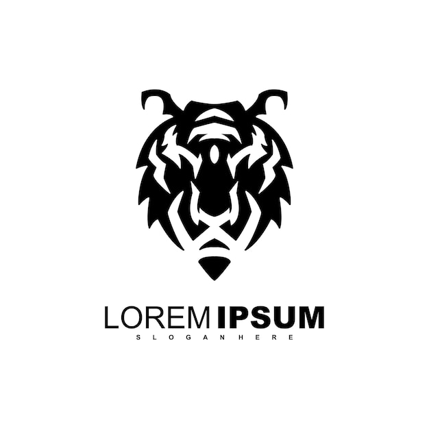 Diseño de logotipo de tigre vectorial
