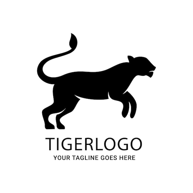 Diseño de logotipo de tigre vectorial