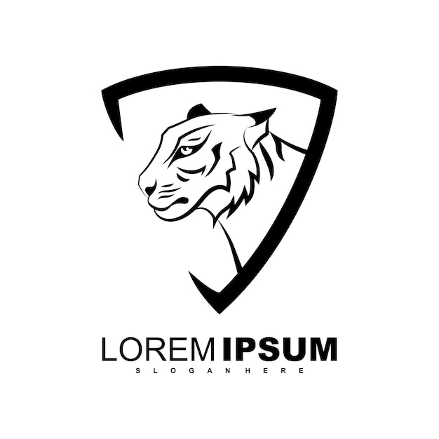 Diseño de logotipo de tigre vectorial