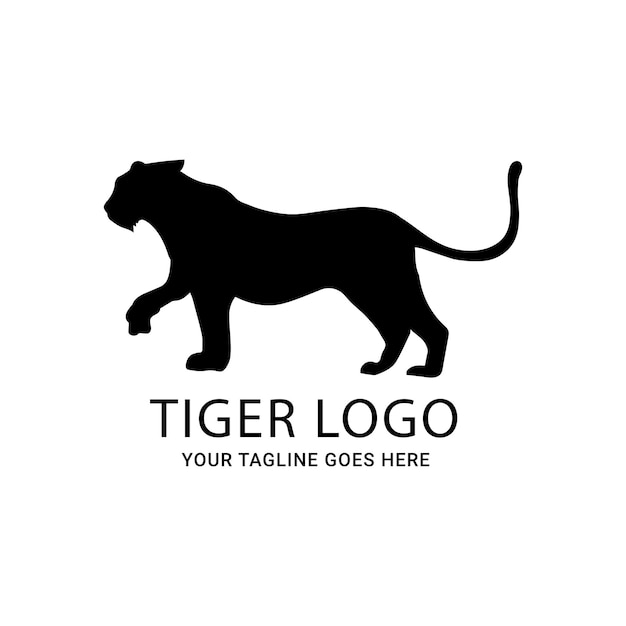 Diseño de logotipo de tigre vectorial