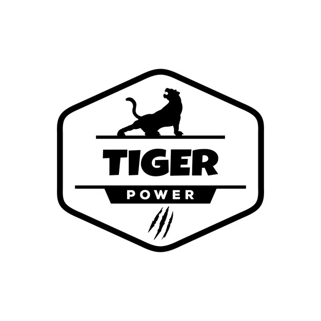 Diseño de logotipo de tigre vectorial