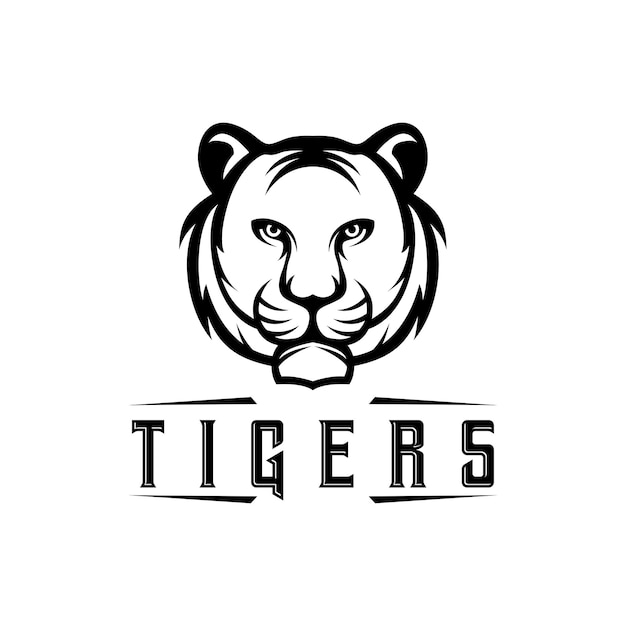 Diseño de logotipo de tigre vectorial