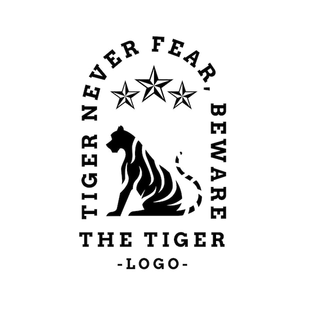 Diseño de logotipo de tigre vectorial