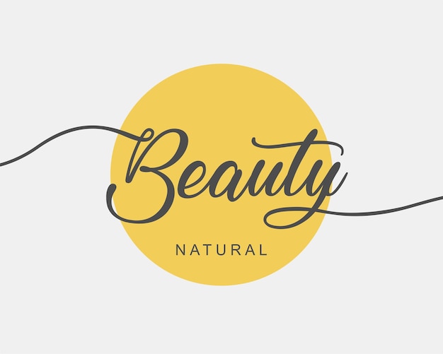 Diseño de logotipo de tipografía de belleza mínima