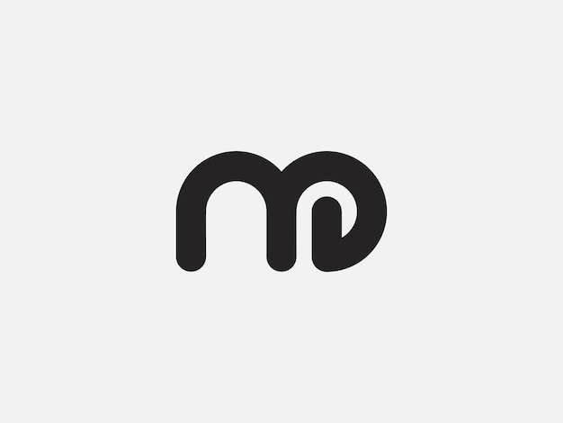 Diseño de logotipo de tipografía de letra Monogram MD