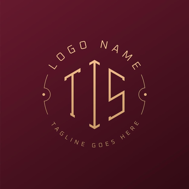 Diseño de logotipo de TIS de lujo Letra elegante TIS Monograma Logotipo minimalista Poligono TIS Template de diseño de logotipo