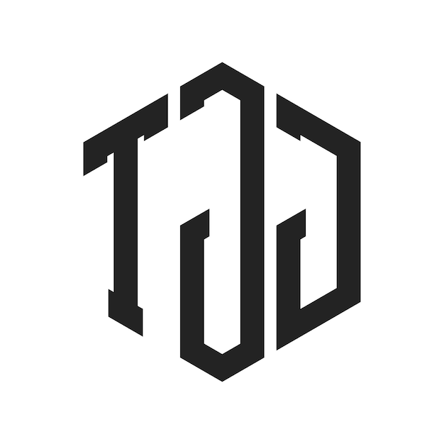 Diseño del logotipo de TJ Letra inicial TJ Monograma Logotipo con forma de hexágono