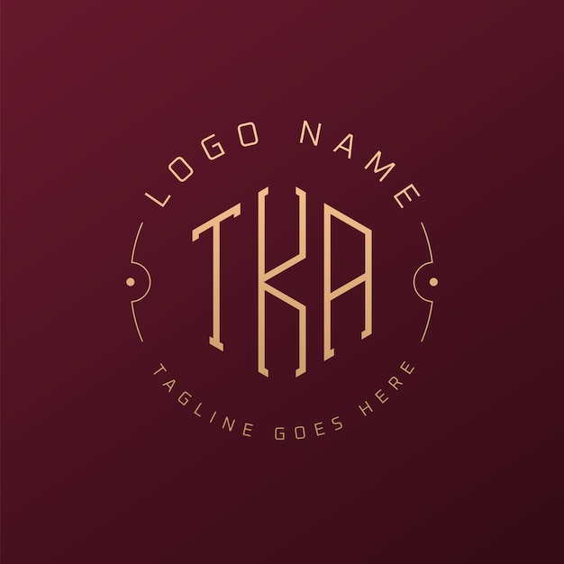 Diseño de logotipo de TKA de lujo Letra elegante TKA Monograma Logotipo minimalista Poligono TKA Modelo de diseño de logotipo