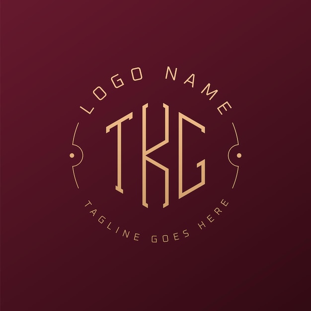 Diseño de logotipo de TKG de lujo Letra elegante TKG Monograma Logotipo minimalista Poligono TKG Template de diseño de logotipo