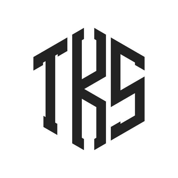 Diseño del logotipo de TKS Letra inicial TKS Monograma Logotipo con forma de hexágono