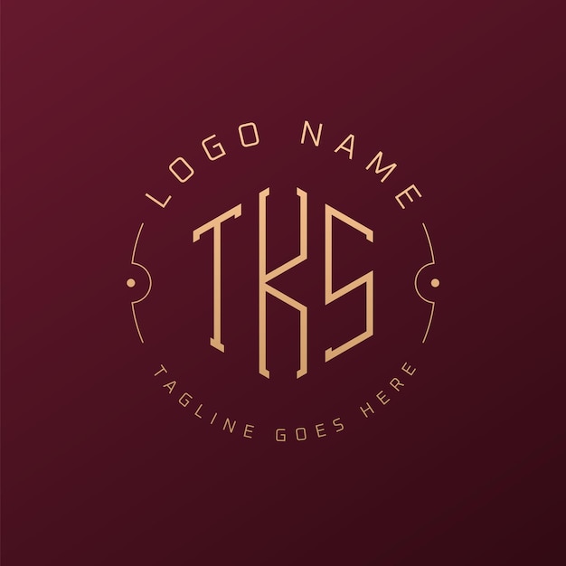 Diseño de logotipo de TKS de lujo Letra elegante TKS Monograma Logotipo minimalista Poligono TKS Template de diseño de logotipo