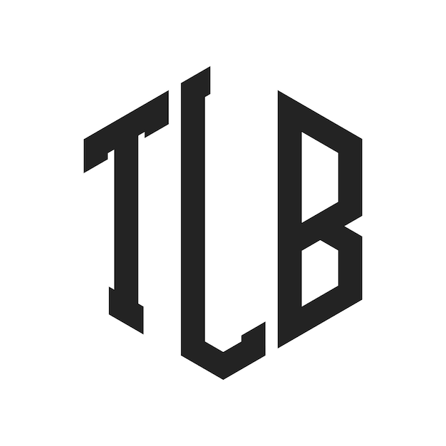 Diseño del logotipo TLB Letra inicial TLB Monograma Logotipo con forma de hexágono