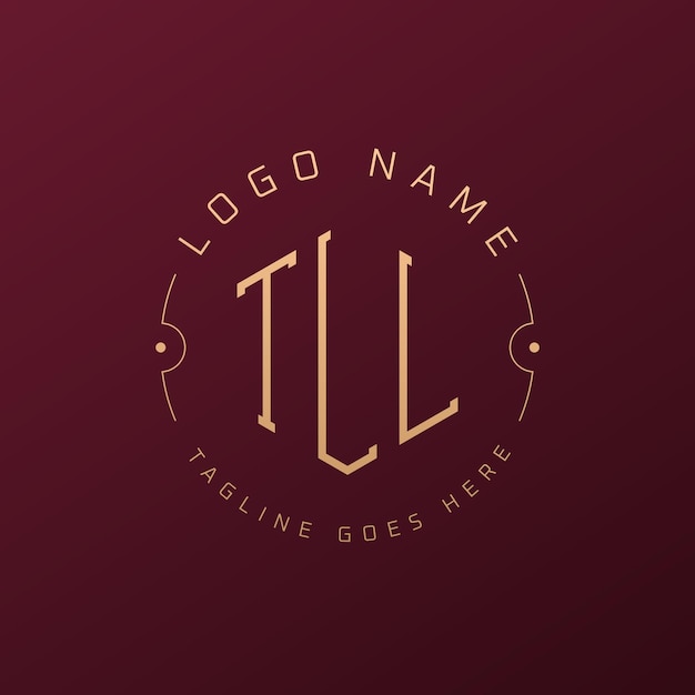Diseño de logotipo de TLL de lujo Letra elegante TLL Monograma Logotipo minimalista Poligono TLL Template de diseño de logotipo