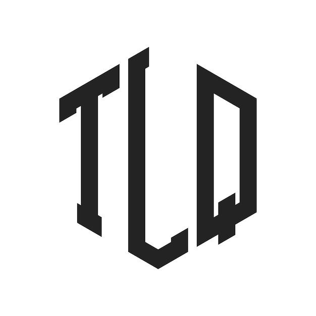 Diseño del logotipo TLQ Letra inicial TLQ Monograma Logotipo con forma de hexágono