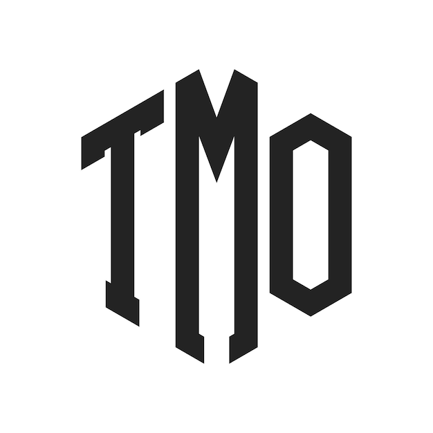Diseño del logotipo de TMO Letra inicial TMO Monograma Logotipo con forma de hexágono