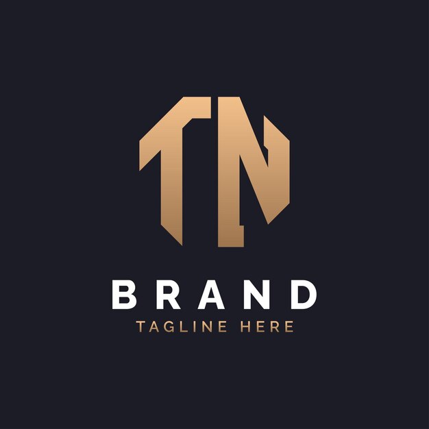 Diseño de logotipo TN Moderno Minimal Elegante y lujoso Logotipo TN Alfabeto Letra TN Diseño de Logotipo para la identidad empresarial corporativa de la marca