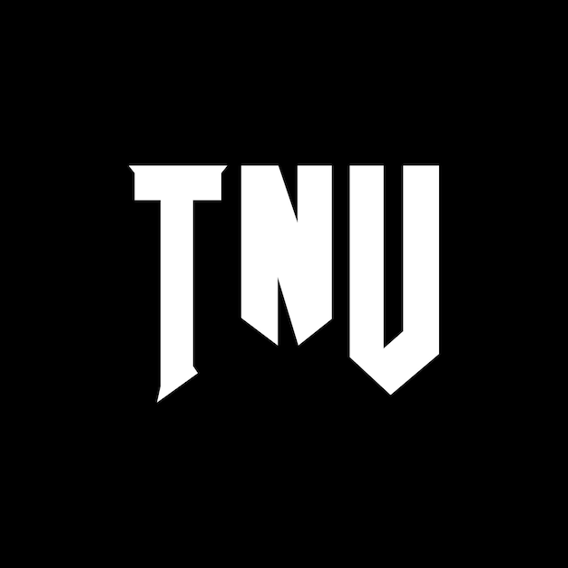 Diseño de logotipo de TNU para una empresa tecnológica TNU diseño de logotipo combinación de colores blanco y negro TNU logotipo TNU vector TNU diseño TNU icono TNU alfabeto TNU tipografía diseño del logotipo