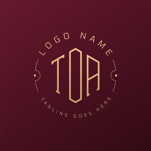 Diseño de logotipo de TOA de lujo Letra elegante TOA Monograma Logotipo minimalista Poligono plantilla de diseño de logotipo TOA