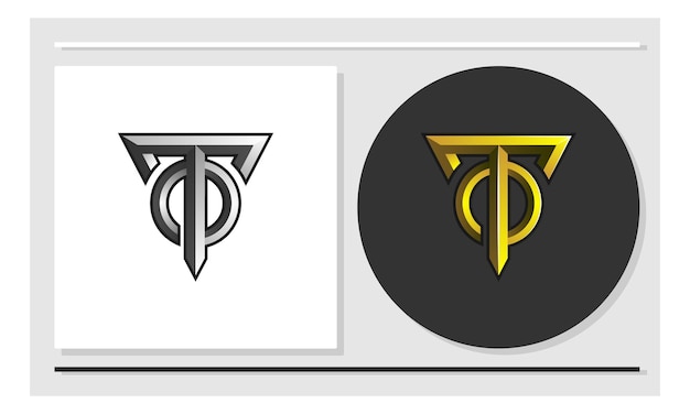 Diseño de logotipo TOP con fuentes y sombras en negrita
