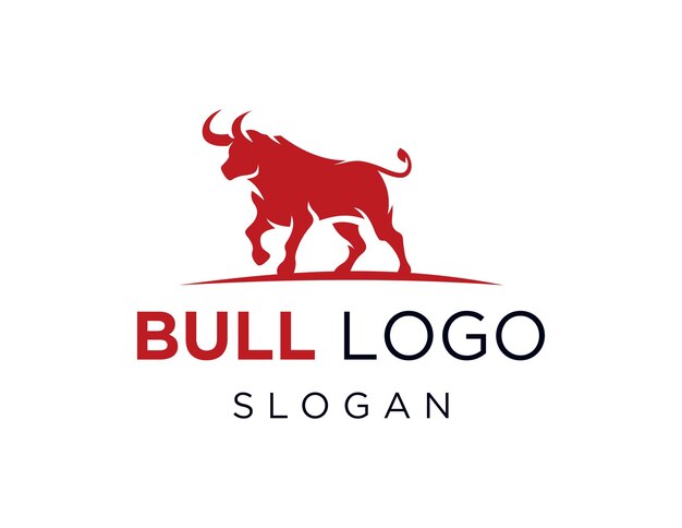 Vector diseño de logotipo de toro creado con la aplicación corel draw 2018 con fondo blanco