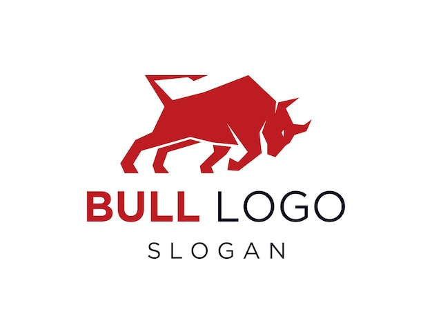 Diseño de logotipo de toro creado con la aplicación Corel Draw 2018 con fondo blanco