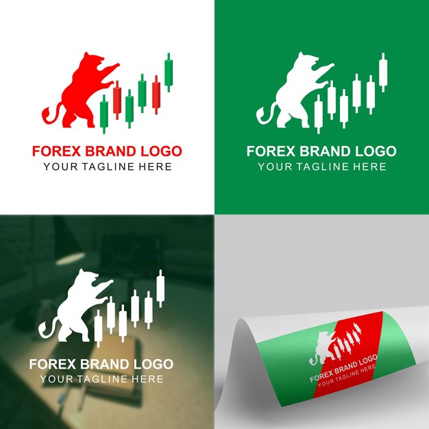 Diseño de logotipo de toro financiero Logotipo de finanzas Trade Bull Chart